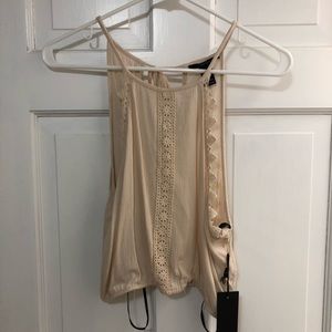 Tan halter tank top